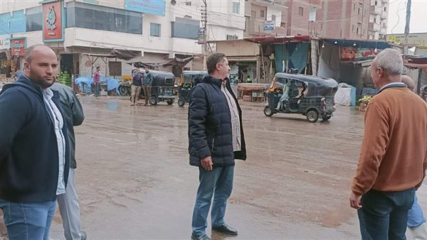 سقوط أمطار ببني سويف