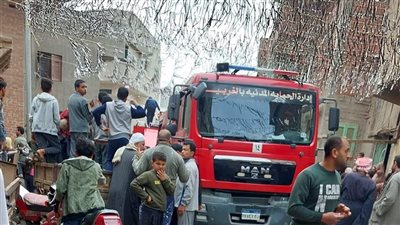 انتداب الأدلة الجنائية لمعاينة حريق شقة سكنية بطنطا