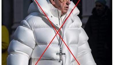 يرتدي ملابس شبيهة بأزياء مطربي الراب.. حقيقة صورة بابا الفاتيكان بعد انتشارها بكثافة