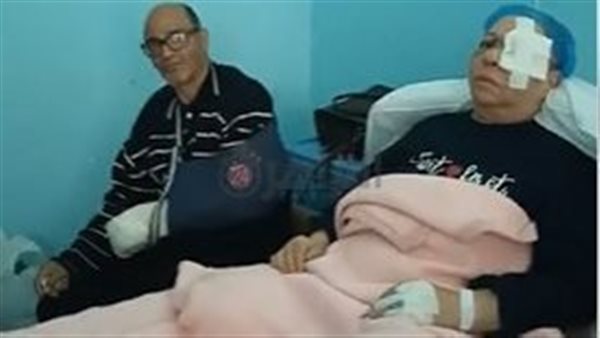 المصابة وزوجها 