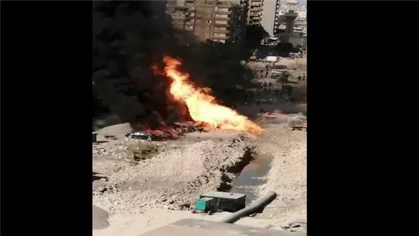 انفجار خط غاز