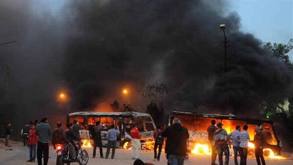 حريق أتوبيسات - أرشيفية